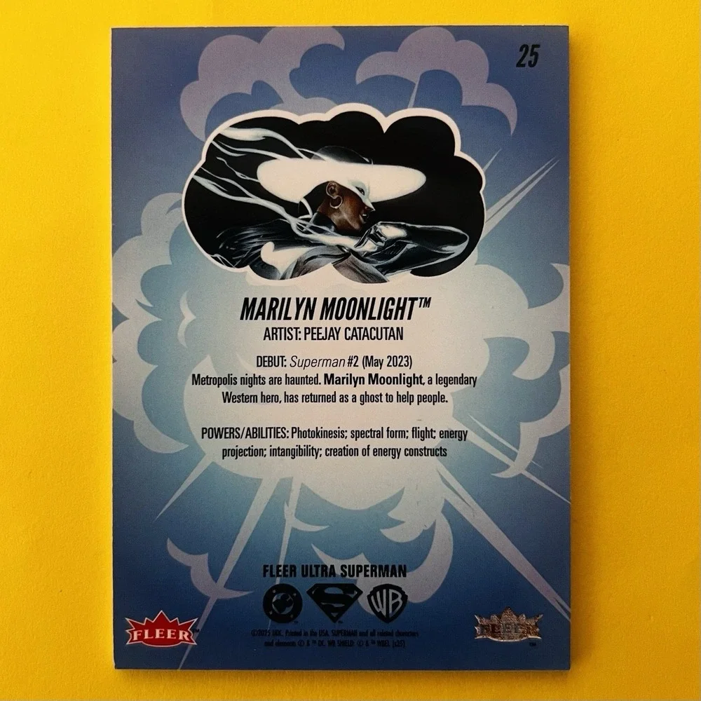 2025‎ Fleer Ultra Superman #25 Marilyn Moonlight Base Card DC Comics